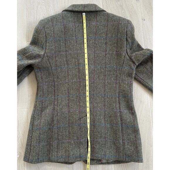 HARRIS TWEED Women Blazer Hand Woven Pure Wool Quite Luxury Preppy Academia - Picture 12 of 16